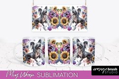 Chinese Crested Mug Wrap Dog Sublimation Floral PNG Product Image 1