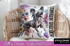 Dog Pillow Cover - Dog Mom Floral Pillow Sublimation Product Image 1