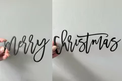 Merry Christmas sign SVG, Laser SVG, Cricut SVG Product Image 2
