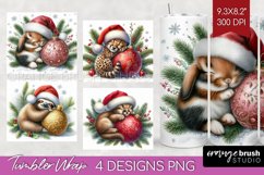 Christmas Animals Tumbler Wrap - Cute Christmas Tumbler PNG Product Image 1