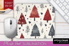 Christmas Tree Mouse Pad Sublimation - Vintage Christmas PNG Product Image 1