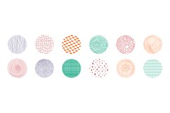 Circle pattern design. Hand drawn circular memphis geometric Product Image 1