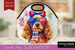 Cocker Spaniel Dog Lunch Bag 4th Of July Lunch Bug PNG Product Image 1