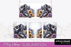 Cocker Spaniel Mug Wrap Dog Sublimation Floral PNG Product Image 1