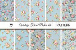 Vintage Floral Seamless Digital Paper | Polka Dot and Not Product Image 5