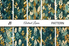 Abstract Seamless Leaf Digital Paper| Earthy Tone Colors Product Image 3