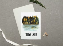 Watercolor autumn landscape clipart. Fall Sublimation PNG Product Image 6