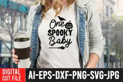 One Spooky Baby SVG Cut File , Halloween SVG Cut File Product Image 2