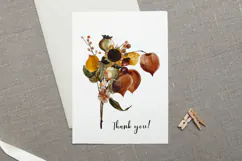 Hand-Painted Autumn Floral Watercolor Bouquet Product Image 10
