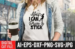 Yes i Can Drive a Stick SVG Cut File , Halloween SVG Quotes Product Image 1