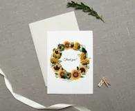 Watercolor sunflower wreath clipart. Sublimation PNG Product Image 6