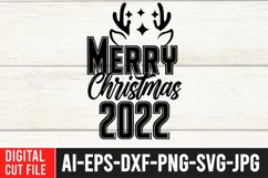 Merry Christmas 2022 SVG , Merry Christmas 2022 Vintage Product Image 3
