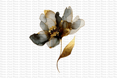 23 Dark and Gold Flowers PNG Product Image 3
