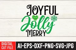 Joyful Jolly Merry SVG ,Joyful Jolly Merry SVG Cut File Product Image 2
