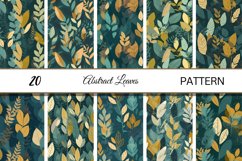Abstract Seamless Leaf Digital Paper| Earthy Tone Colors Product Image 2