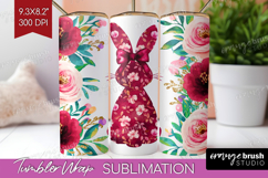 Coquette Easter Tumbler Wrap - Easter Tumbler PNG Product Image 1