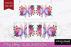Coquette Easter Mug Wrap - Easter Mug PNG Sublimation Product Image 1