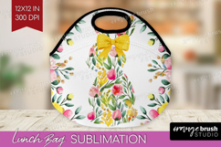 Coquette Easter Lunch Bag - Easter Lunch Bug PNG Sublimation Product Image 1