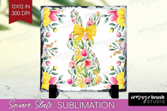 Coquette Easter Slate PNG - Easter Square Slate Sublimation Product Image 1