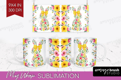 Coquette Easter Mug Wrap - Easter Mug PNG Sublimation Product Image 1