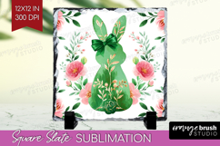 Coquette Easter Slate PNG - Easter Square Slate Sublimation Product Image 1