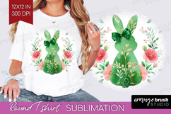 Coquette Easter Round Tshirt Background - Easter PNG Product Image 1