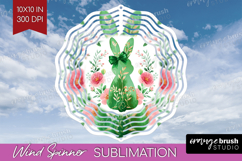 Coquette Easter Wind Spinner Sublimation PNG - Easter Round Product Image 1