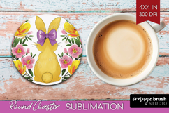 Coquette Easter Round Coaster - Easter Coaster PNG Product Image 1