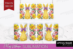 Coquette Easter Mug Wrap - Easter Mug PNG Sublimation Product Image 1