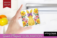 Coquette Easter Magnet Sublimation - Easter Square Magnet Product Image 1