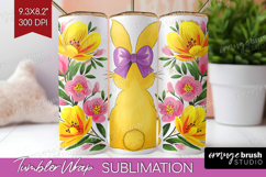 Coquette Easter Tumbler Wrap - Easter Tumbler PNG Product Image 1