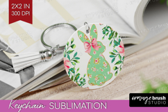 Coquette Easter Keychain PNG - Easter Keychain Sublimation Product Image 1