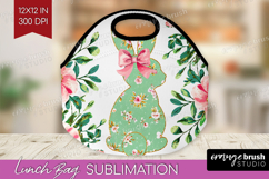 Coquette Easter Lunch Bag - Easter Lunch Bug PNG Sublimation Product Image 1