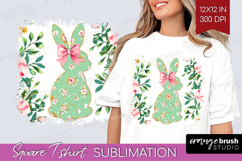 Coquette Easter Square Tshirt Background - Easter PNG Product Image 1