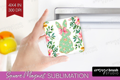 Coquette Easter Magnet Sublimation - Easter Square Magnet Product Image 1