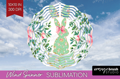 Coquette Easter Wind Spinner Sublimation PNG - Easter Round Product Image 1