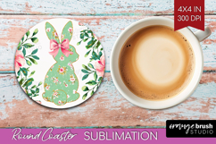Coquette Easter Round Coaster - Easter Coaster PNG Product Image 1