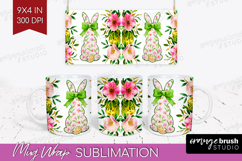Coquette Easter Mug Wrap - Easter Mug PNG Sublimation Product Image 1