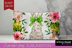 Coquette Easter Cosmetic Bag - Easter Makeup Bag PNG Product Image 1