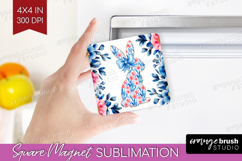 Coquette Easter Magnet Sublimation - Easter Square Magnet Product Image 1