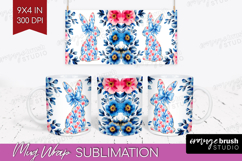 Coquette Easter Mug Wrap - Easter Mug PNG Sublimation Product Image 1
