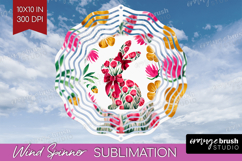 Coquette Easter Wind Spinner Sublimation PNG - Easter Round Product Image 1