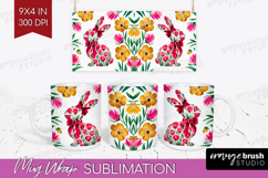 Coquette Easter Mug Wrap - Easter Mug PNG Sublimation Product Image 1