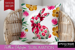 Coquette Easter Pillow Sublimation - Easter Pillow Cover PNG Product Image 1
