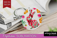 Coquette Easter Keychain PNG - Easter Keychain Sublimation Product Image 1