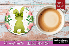 Coquette Easter Round Coaster - Easter Coaster PNG Product Image 1