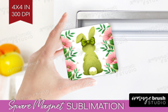 Coquette Easter Magnet Sublimation - Easter Square Magnet Product Image 1