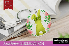 Coquette Easter Keychain PNG - Easter Keychain Sublimation Product Image 1