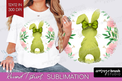 Coquette Easter Round Tshirt Background - Easter PNG Product Image 1