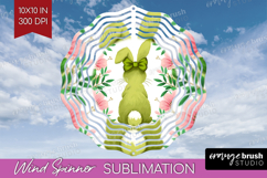 Coquette Easter Wind Spinner Sublimation PNG - Easter Round Product Image 1